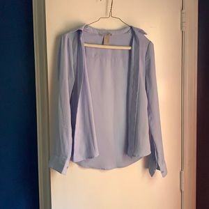 light blue button down